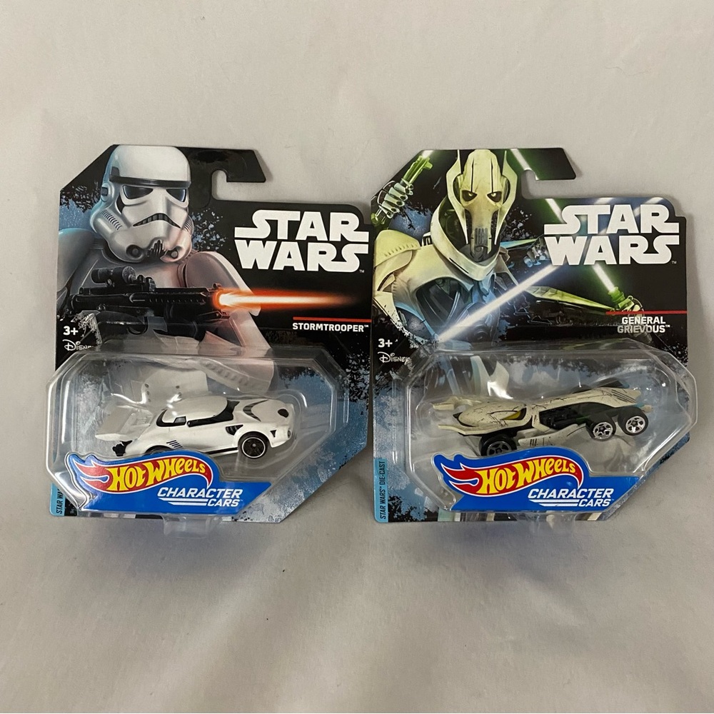 2014 Star Wars Hot Wheels Die Cast - Stormtrooper and General Grievous